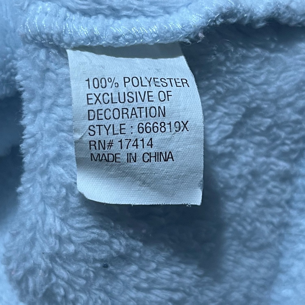 Miss Elaine Light Baby Blue Zip Front Long Robe Pockets Embroidered Size 2Xl - Picture 7 of 10